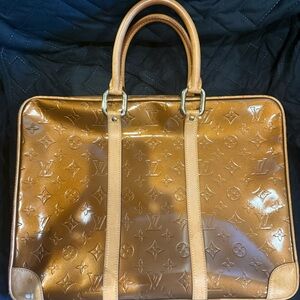 Louis Vuitton Monogram Vernis Van Damme Bronze Satchel Handbag